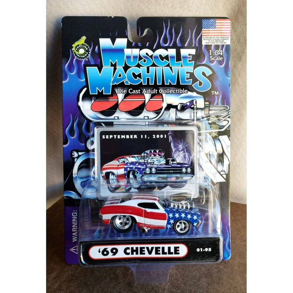 2001 Muscle Machines 1969 CHEVELLE September 11, 2001 1:64 Stripes & Stars 01-95